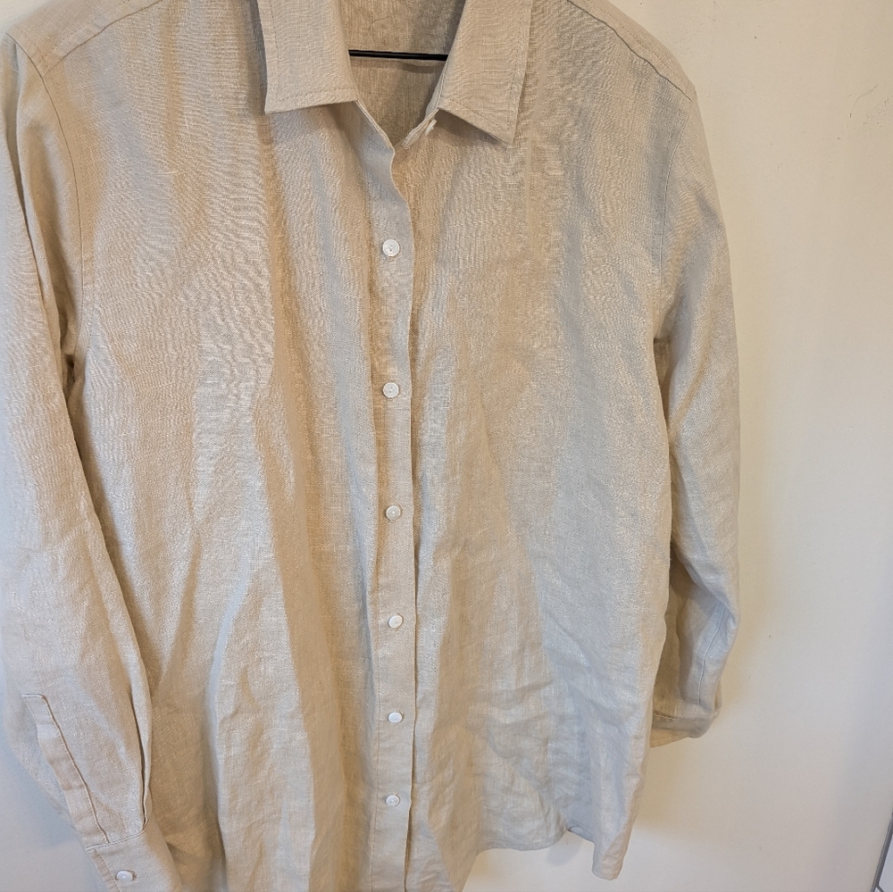 Whimsy + Row Cream Button Down Shirt - image 3